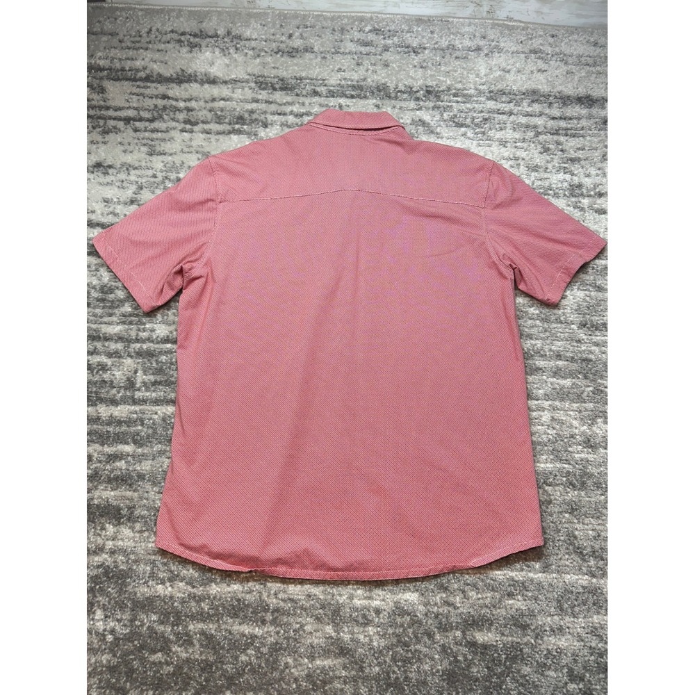 Buttercloth Button Down Shirt Mens XL Red Icy Cotton Regular Fit Short Sleeve - Picture 9 of 9